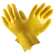 Luvas impermeáveis ​​para uso doméstico em PVC amarelo